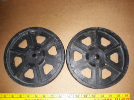 20GG33 PAIR OF WHEELS FROM KITCHEN AID BBQ: 7-3/4&quot; X 1-1/2&quot;, WITH 13MM X... - £7.40 GBP