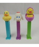 Vintage Lot Of 3 Easter Pez Dispensers Lamb, Duck,&amp; Chick in Bonnet &amp; Pu... - £6.94 GBP