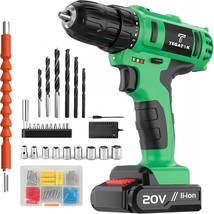 Cordless Drill Set, 3/8 Drill Handheld Screwdriver Kit With 18+1, 1 Battery - $36.99
