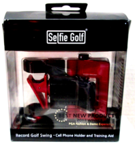 New Selfie Golf Record Golf Swing Phone Holder Training Aid Black/Red - £9.93 GBP