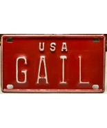 Vintage 60&quot;s 70&quot;s USA Personalized Name Bicycle Bike Plate Tag Red Metal... - £7.02 GBP