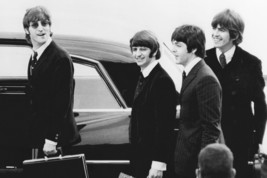 George Harrison John Lennon Ringo Starr and Paul McCartney by limousine 18x24 Po - £19.17 GBP