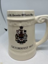 C F B Toronto Officers Mess Oktoberfest Ceramic Beer Stein Mug 1973 Cana... - $37.07