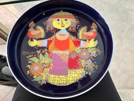 MID-CENTURY ROSENTHAL STUDIO GERMANY BJORN WIINBLAD COLORFUL PLATTER DISH - $99.00
