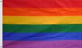 New 3 X 5 Gay Pride Rainbow Super Poly Pole Flag - £3.90 GBP