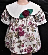 Child Toddler Dress Girl 6-9 Mos Flowers Large Bow - £21.36 GBP
