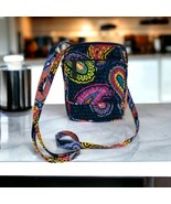 Vera Bradley Mini Hipster Twilight Paisley Crossbody Purse Quilted Purse - £20.80 GBP