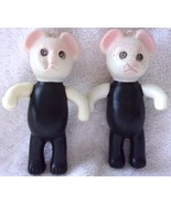 Vintage 2 Plastic Toy Mice With Holographic Eyes Made In Hong Kong - $4.10 CAD