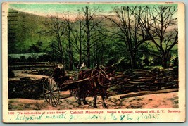 Ye Automobile of Olden Times Catskill Mountains NY New York 1914 DB Postcard J7 - £7.03 GBP