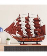 Mediterranean Style Chinese Wooden Sailing Boat Model Solid Smooth Boat ... - $270.31 CAD