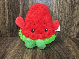 Hug Fun Plush Watermelon Smiling Face Stuffed Animal Toy 9&quot; - £10.11 GBP