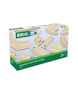 BRIO World Expansion Pack Intermediate – 16pc Wooden Train Track Set - $836.62 MXN
