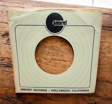 Amaret Records Company Sleeve 45 RPM Black Logo Hollywood CA - $7.89