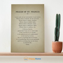 Prayer of St. Francis of Assisi Wall Art Peace Prayer Bible Christian Decor-P961 - £19.70 GBP+