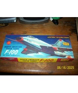 1960 Lindberg NA Super Sabre F-100 1/48 Scale Kit #528 Complete No Instr... - $655.87 MXN