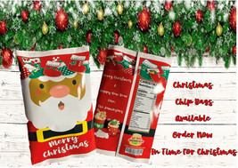 Christmas Black Santa Chip Bag Party Favors - £27.75 GBP