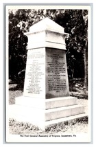 First General Assembly Monument Jamestown Virginia VA UNP DB Postcard U19 - £3.10 GBP