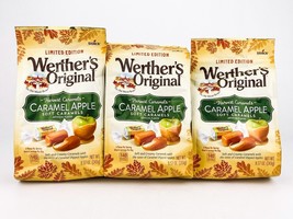 Werthers Caramel Apple Chewy Caramels Seasonal Candy 8.57oz Ea bag Lot B... - £20.79 GBP