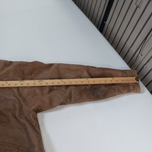 Vintage Expressions International Mens Brown Genuine Leather Bomber Jacket XL 46 image 9