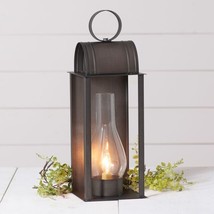 Mantle accent Light with Glass Chimney in Black Tin - 18 inch image 3