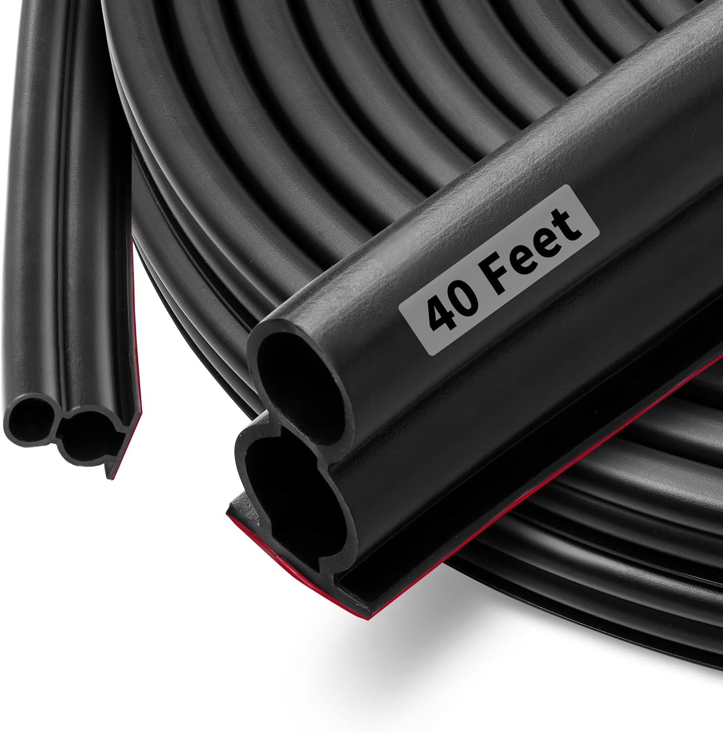 Weather-Stripping Rubber Door Seal For 40 Feet With A Large Gap; Self-Ad... - $39.98