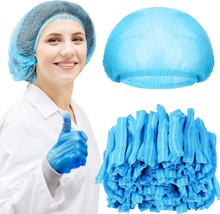 Yahenda 1000 Pcs Disposable Bouffant Caps Bulk 21 Inches Disposable Caps, Blue - £44.67 GBP