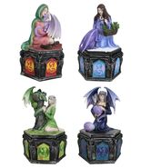 Spring Fall Summer Winter Seasons Friendship Fairy With Dragon Trinket B... - €137,38 EUR