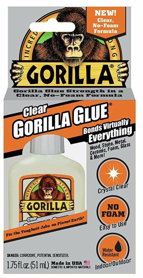 Gorilla Clear Glue, 1.75 ounce Bottle, Clear (Pack of 1) - 4500104 - $9.40