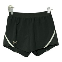 Under Armour Womens Black Loose Ties Logo Lined Athletic Running Shorts Size XS - £6.26 GBP