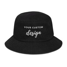 Personalized Denim Bucket Hat - Customized Embroidered Denim Bucket Hat - Design - $34.25