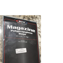 1x 100 Standard Regular Size Magazine Sleeves Bags Pack BCW Storage Prot... - $388.24 MXN