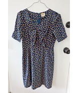 Cotton Candy dotted ditsy floral print dress women&#39;s size SMALL blue tea... - £7.89 GBP