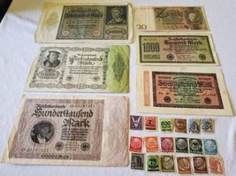 German Reichsbanknote 5000/100000/20000/1000 Mark Banknote and Lot Germa... - $39.60