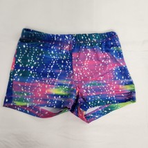 Gymnastic Shorts Northern Light With Stars Design Youth Girls Medium - $11.88