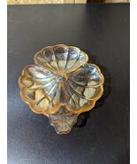 Carnival Glass Clover Shaped 3 Divided Dish - €17,89 EUR
