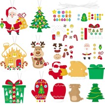 Christmas Craft Kit Christmas Tree Ornaments Hanging Art And Craft Diy Project G - $11.99