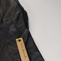 Junction West RN#92608 Women's Black Leather Buttons Jacket Size Large image 3