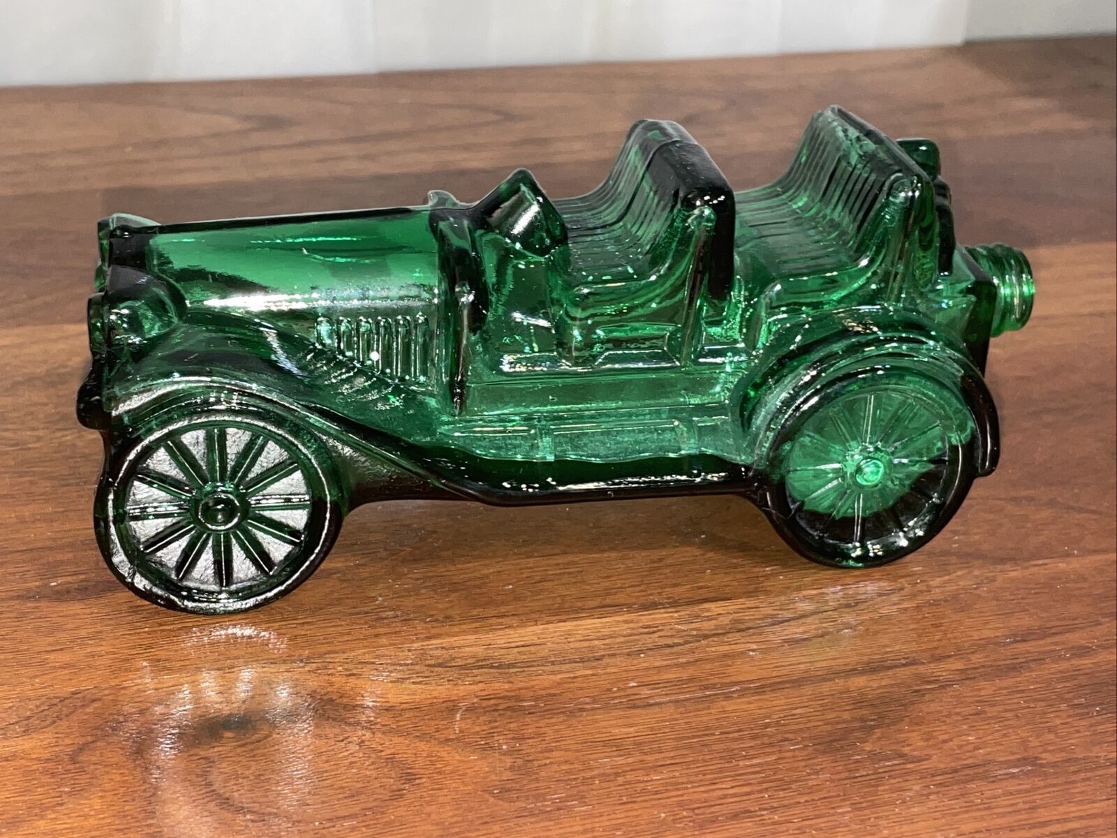 Primary image for Vintage Avon Cologne Perfume Container, Bottle Green Glass Car ￼empty
