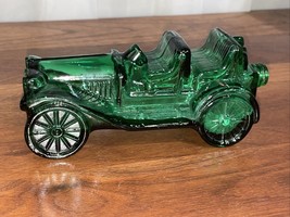 Vintage Avon Cologne Perfume Container, Bottle Green Glass Car ￼empty - $9.49