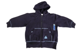 Vintage Gymboree Boys Dig Dig Dig Hoodie Sweatshirt Top Construction Nav... - $29.69