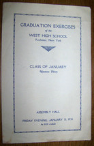 1930 Vintage West High School Graduation Program Rochester Ny - £7.90 GBP