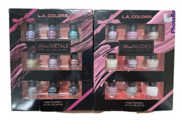 L.A. Colors Mani Polish Set Metals+Nudes (Pack of 2 Sets) - £14.00 GBP