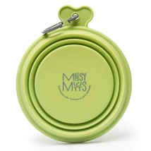 Messy Mutts Dog Collapsible Bowl Green 1.5 Cup - £8.71 GBP