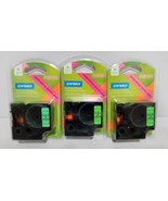 Qty 6: Dymo D1 Label Tape Cassette 1/2&quot; 12mm Neon Pink &amp; Neon Green 1933238 - £14.93 GBP