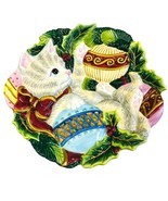 Fitz &amp; Floyd Essentials Kitty Cat Christmas Tree Bulbs 3D Plate 8.5 in H... - $26.67