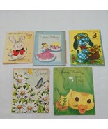 Lot Of (5) Used Vintage Birthday Cards - $11.14