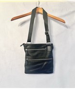 Kenneth Cole Crossbody Handbag Purse Black Leather Shoulder Adjustable S... - $608.46 MXN