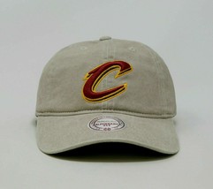 Cleveland Cavaliers NBA Mitchell &amp; Ness Khaki Slouch Relaxed Hat New &amp; L... - £13.66 GBP
