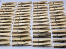 56 Vintage Small 3 1/4&quot; Wood Clothes Pins - Estate Find - $19.05