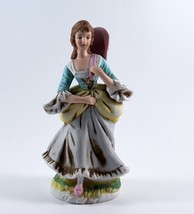 Treasure Masters Porcelain Figurine Girl Woman Hand Painted  7” Korea Vintage - £13.54 GBP